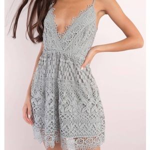 TOBI Lace All Around Skater Dress